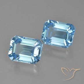 Shop natural 6.15ct Bleu ciel Topaze gems, Octogone / coupe Émeraude, from Brésil at GemSelect. In stock, global shipping!