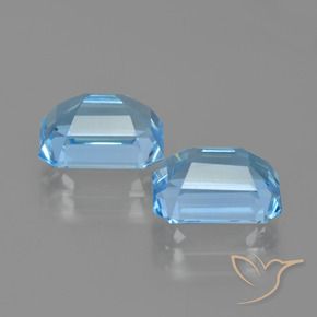 Shop natural 6.15ct Bleu ciel Topaze gems, Octogone / coupe Émeraude, from Brésil at GemSelect. In stock, global shipping!