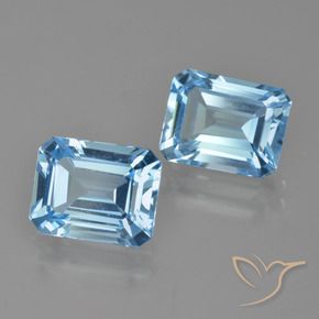 Shop natural 5.93ct Bleu ciel Topaze gems, Octogone / coupe Émeraude, from Brésil at GemSelect. In stock, global shipping!