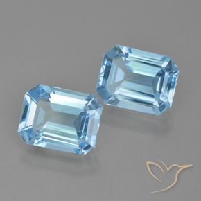 Shop natural 5.19ct Bleu ciel Topaze gems, Octogone / coupe Émeraude, from Brésil at GemSelect. In stock, global shipping!
