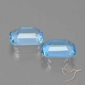 Achetez naturel 5,30ct bleue topaze gems, taille émeraude, en provenance brésil chez gemselect. en stock, livraison internationale!