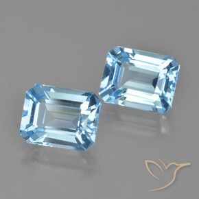 Shop natural 5.86ct Bleu ciel Topaze gems, Octogone / coupe Émeraude, from Brésil at GemSelect. In stock, global shipping!