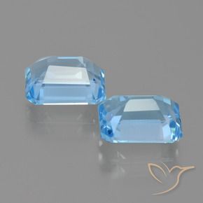 Shop natural 5.86ct Bleu ciel Topaze gems, Octogone / coupe Émeraude, from Brésil at GemSelect. In stock, global shipping!
