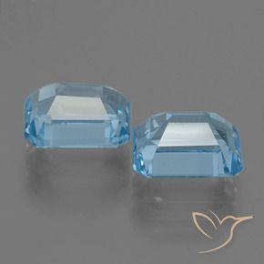 Achetez naturel 5,82ct bleue topaze gems, taille émeraude, en provenance brésil chez gemselect. en stock, livraison internationale!
