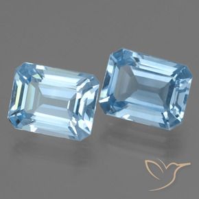 Shop natural 5.93ct Bleu ciel Topaze gems, Octogone / coupe Émeraude, from Brésil at GemSelect. In stock, global shipping!