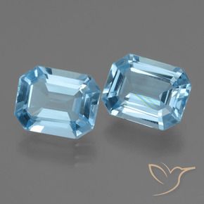 Shop natural 4.47ct Bleu ciel Topaze gems, Octogone / coupe Émeraude, from Brésil at GemSelect. In stock, global shipping!