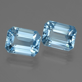 Achetez naturel 5.26ct Bleu Suisse Topaze gems, Taille émeraude, En provenance Brésil chez GemSelect. En stock, livraison internationale!
