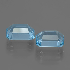 Achetez naturel 5.26ct Bleu Suisse Topaze gems, Taille émeraude, En provenance Brésil chez GemSelect. En stock, livraison internationale!