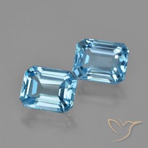Shop natural 5.97ct Bleu ciel Topaze gems, Octogone / coupe Émeraude, from Brésil at GemSelect. In stock, global shipping!
