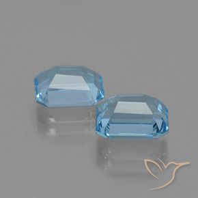 Shop natural 5.97ct Bleu ciel Topaze gems, Octogone / coupe Émeraude, from Brésil at GemSelect. In stock, global shipping!