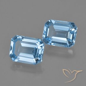 Shop natural 4.87ct Bleu Suisse Topaze gems, Octogone / coupe Émeraude, from Brésil at GemSelect. In stock, global shipping!
