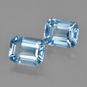 Achetez naturel 5.69ct Bleu Suisse Topaze gems, Taille émeraude, En provenance Brésil chez GemSelect. En stock, livraison internationale!