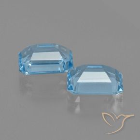 Achetez naturel 5.25ct Bleu Suisse Topaze gems, Taille émeraude, En provenance Brésil chez GemSelect. En stock, livraison internationale!