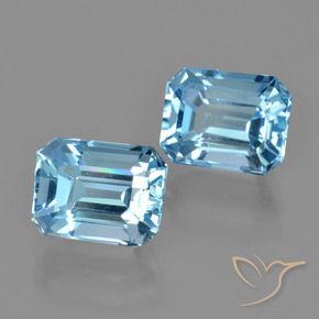 Shop natural 6.43ct Bleu Suisse Topaze gems, Octogone / coupe Émeraude, from Brésil at GemSelect. In stock, global shipping!