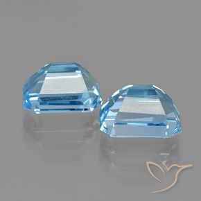 Shop natural 6.43ct Bleu Suisse Topaze gems, Octogone / coupe Émeraude, from Brésil at GemSelect. In stock, global shipping!