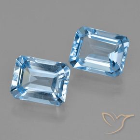 Shop natural 5.72ct Bleu Suisse Topaze gems, Octogone / coupe Émeraude, from Brésil at GemSelect. In stock, global shipping!