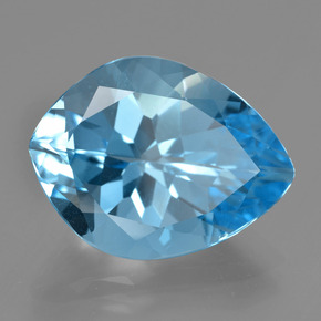 Topaze bleue naturelle forme fantaisie, 19,23 ct, VVS