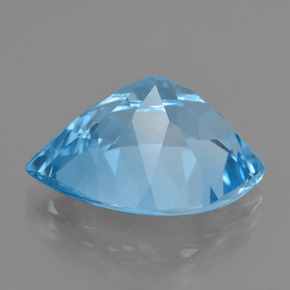Topaze bleue naturelle forme fantaisie, 19,23 ct, VVS