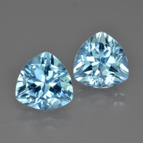 Achetez naturel 5.91ct Bleu Suisse Topaze gems, Trillion, En provenance Brésil chez GemSelect. En stock, livraison internationale!