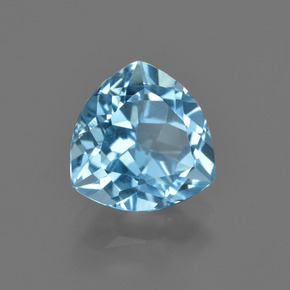 Topaze Bleu ciel naturelle Trillion, 3.03 ct, VVS-VS