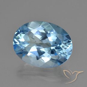 Topaze Bleu Suisse naturelle ovale, 20.49 ct, VVS