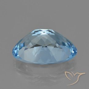 Topaze Bleu Suisse naturelle ovale, 20.49 ct, VVS