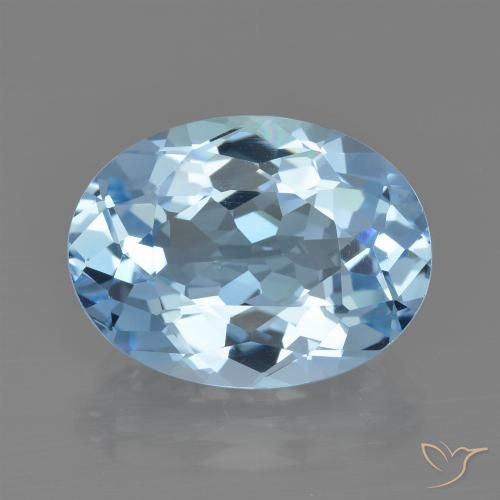 21.80ct Naturel Bleu ciel Topaze, ovale, VVS
