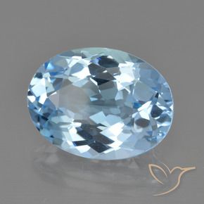 Topaze Bleu ciel naturelle ovale, 21.80 ct, VVS