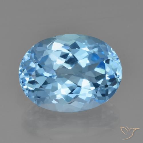 23.58ct Naturel Bleu Suisse Topaze, ovale, VVS