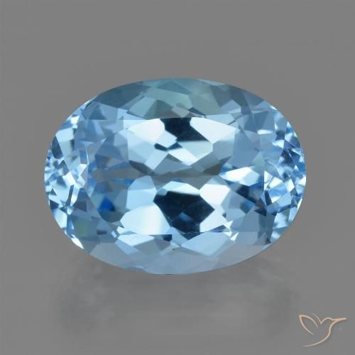 Topaze Bleu ciel naturelle Coupe ovale, 23.15 ct, VVS