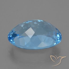 Topaze Bleu Suisse naturelle ovale, 22.72 ct, VVS-VS
