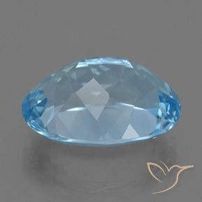 Topaze Bleu Suisse naturelle ovale, 23.33 ct, VVS