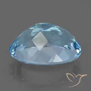 Topaze Bleu Suisse naturelle ovale, 23.45 ct, VVS