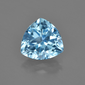 Topaze Bleu ciel naturelle Trillion, 3.44 ct, VVS-VS
