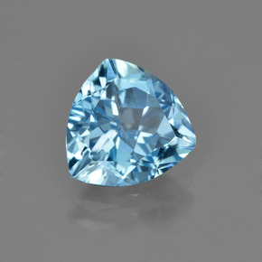 Topaze Bleu ciel naturelle Trillion, 3.44 ct, VVS-VS