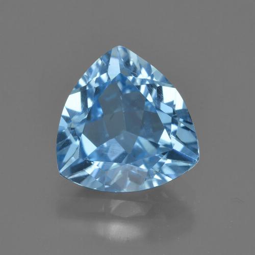Topaze bleue naturelle trillion, 3,53 ct, VVS-VS
