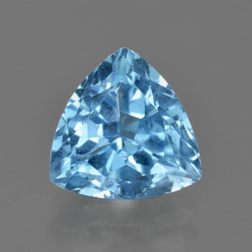 Topaze Bleu Suisse naturelle Trillion, 3.75 ct, VVS-VS
