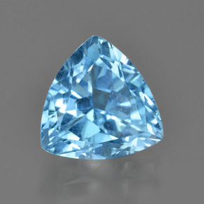Topaze Bleu Suisse naturelle Trillion, 3.75 ct, VVS-VS