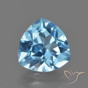 Topaze Bleu Suisse naturelle Trillion, 3.29 ct, VVS-VS