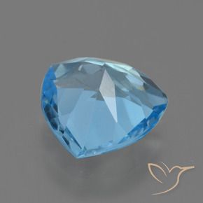 Topaze Bleu Suisse naturelle Trillion, 3.29 ct, VVS-VS