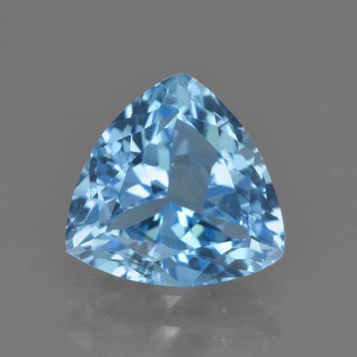 Topaze bleue naturelle trillion, 3,80 ct, VVS-VS