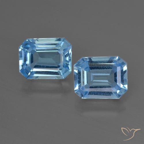 Shop natural 5.26ct Bleu Suisse Topaze gems, Octogone / coupe Émeraude, from Brésil at GemSelect. In stock, global shipping!