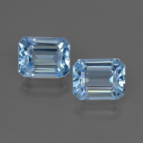 Achetez naturel 5.79ct Bleu Suisse Topaze gems, Taille émeraude, En provenance Brésil chez GemSelect. En stock, livraison internationale!
