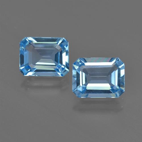 Achetez naturel 4,80ct bleue topaze gems, taille émeraude, en provenance brésil chez gemselect. en stock, livraison internationale!