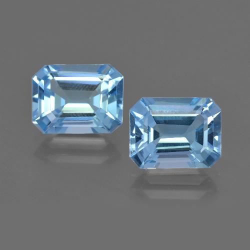 Achetez naturel 5.15ct Bleu Suisse Topaze gems, Taille émeraude, En provenance Brésil chez GemSelect. En stock, livraison internationale!