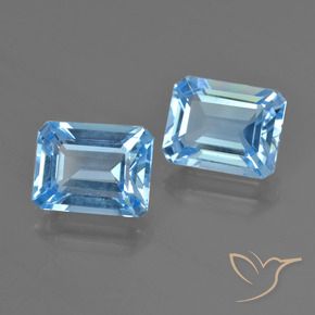 Shop natural 5.75ct Bleu ciel Topaze gems, Octogone / coupe Émeraude, from Brésil at GemSelect. In stock, global shipping!