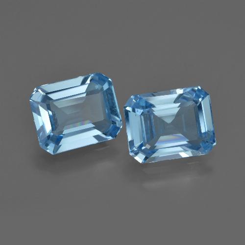 Achetez naturel 4,26ct bleue topaze gems, taille émeraude, en provenance brésil chez gemselect. en stock, livraison internationale!