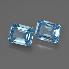 Achetez naturel 4,26ct bleue topaze gems, taille émeraude, en provenance brésil chez gemselect. en stock, livraison internationale!