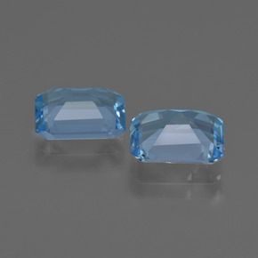 Achetez naturel 4,26ct bleue topaze gems, taille émeraude, en provenance brésil chez gemselect. en stock, livraison internationale!