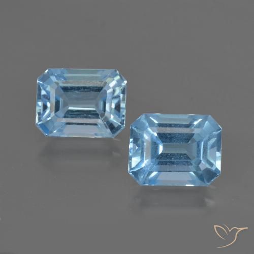 Shop natural 5.75ct Bleu Suisse Topaze gems, Octogone / coupe Émeraude, from Brésil at GemSelect. In stock, global shipping!